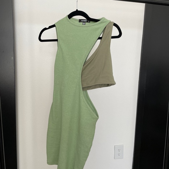 Mini Olive Dress by Lioness in Green - Picture 5 of 6
